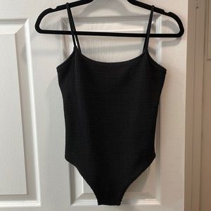 Weekday black seersucker swimsuit